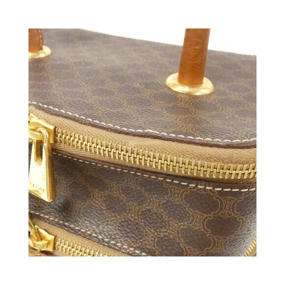 Pre Loved Celine Vintage TwoTone Top Handle Handbag Women Brown - Picture 6 of 8